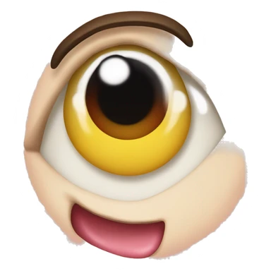 Eye roll emoji with tounge out face sticker