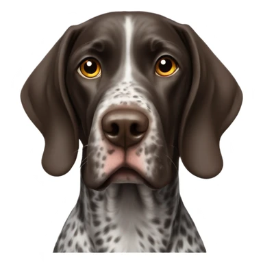 german short haired pointer looking at camera sticker