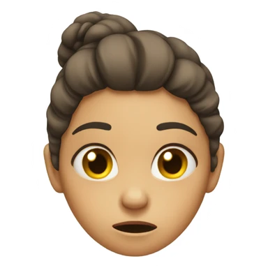 Girl pulling her hair exasperated  sticker