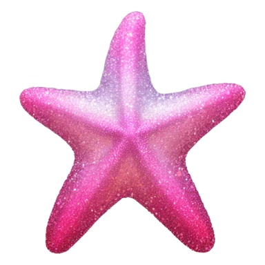 Pink ombre starfish with glitter  sticker