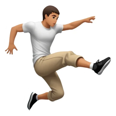 A person performing a parkour move, leaping between buildings or scaling a wall with agility and precision. The scene captures dynamic motion, showcasing strength, flexibility, and the thrill of urban acrobatics against an urban cityscape backdrop. sticker