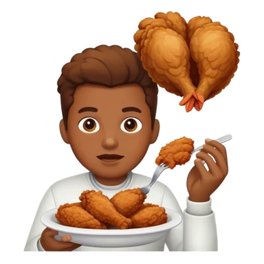 some eating fried chicken  sticker