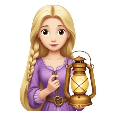Rapunzel with lantern sticker