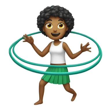 Person hula hooping sticker
