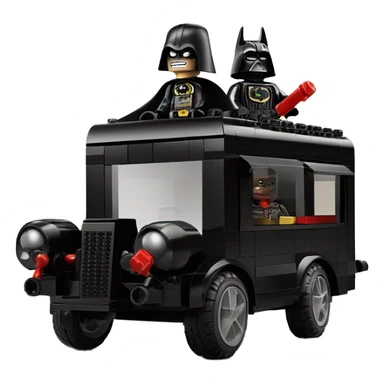 Lego Batman and Darth Vader 1790 horseless motorized caravan  sticker