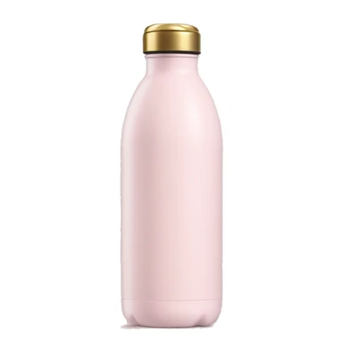 very light pink water bottle with gold lid  sticker