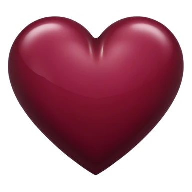 A deep bordeaux colored heart sticker
