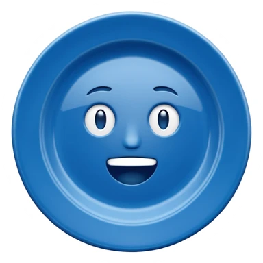 talking plate blue sticker