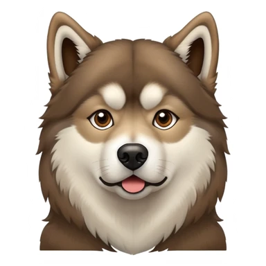 Brown Alaskan Malamute dog sticker