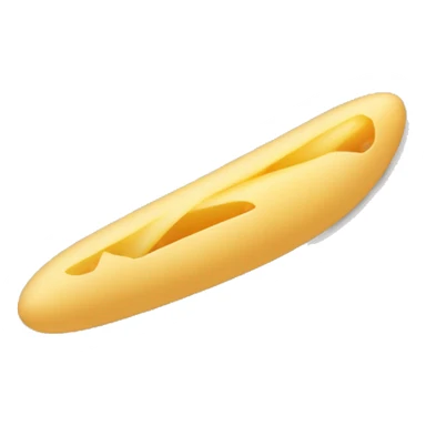 one piece of uncooked penne sticker