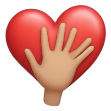 Mains en coeur sticker