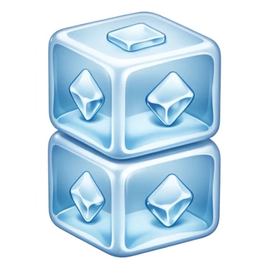 three stacked ice cubes sticker