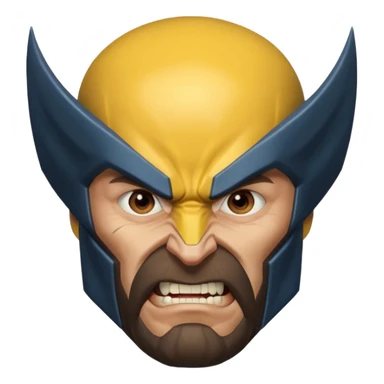 wolverine marvel superhero full mask headshot sticker