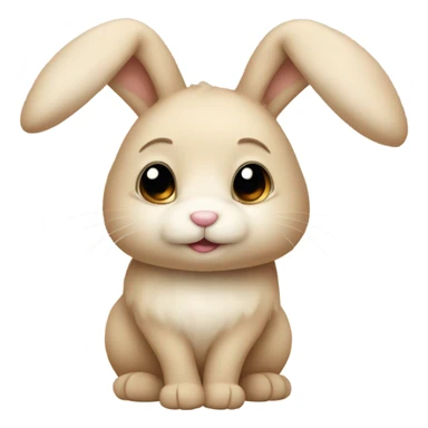 Beige baby bunny sticker