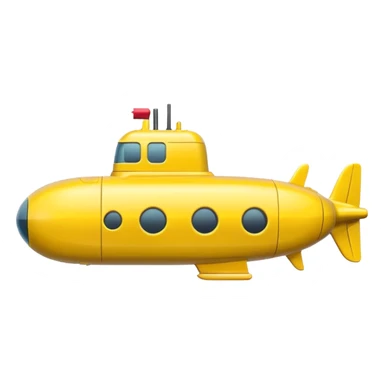 mini single submarine in cartoon  sticker