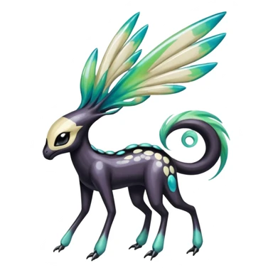 Colorful Shiny Edgy Cool Badass Painted Splashed Exotic Meloetta-Palkia-Venom-Fakémon-creature-hybrid sticker