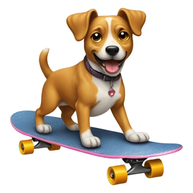Dog riding skateboard sticker