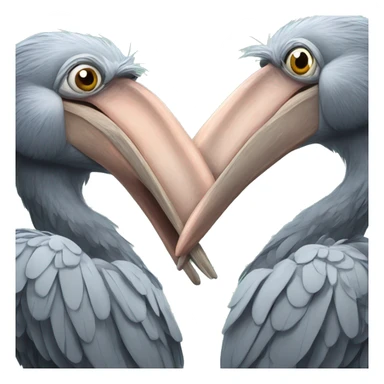 shoebill bird kissing sticker