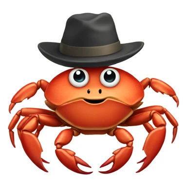 crab with a hat sticker