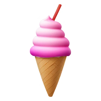Pink ombre frozen yogurt  sticker