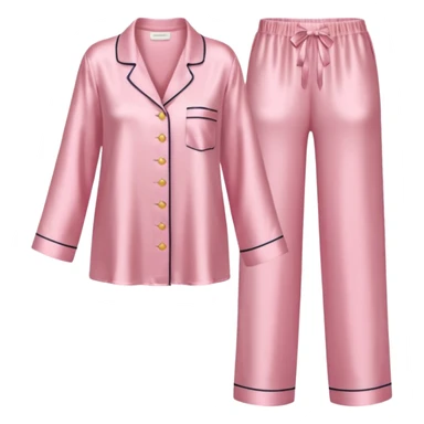 Light pink silk pyjamas set sticker