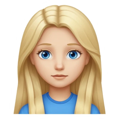 Girl blond long hars  sticker