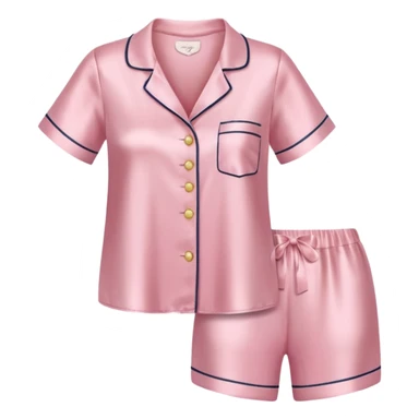Light pink silk pyjamas set sticker