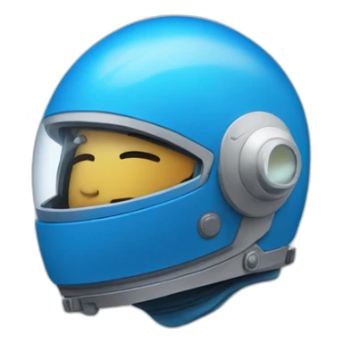 Head of spaceman wearing a blue helmet sticker
