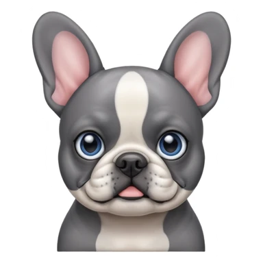 French bulldog cute grey blue with blue eyes sticker