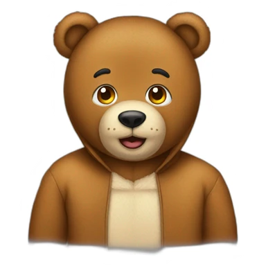 Guy in a teddy bear onesie sticker