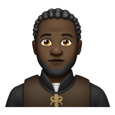 Black man with angry face wearing Georgian Chokha sticker