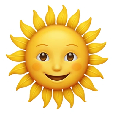 smiling sun emoji, bright and cheerful sticker