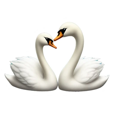Swan couple love sticker