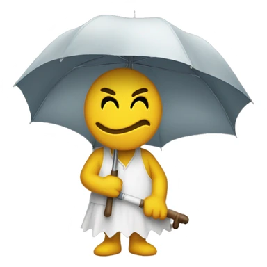 Woodstock holding an umbrella  sticker