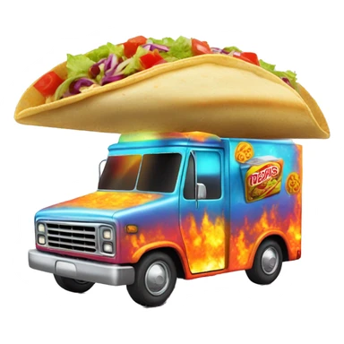 Freaky Hott’s Fiery hot holographic hot wheel food taco hot salsa truck sticker