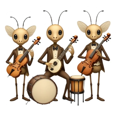 Musician Insects sticker