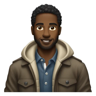 Handsome black man standing with a g wagon sticker