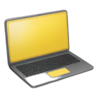 yellow laptop sticker