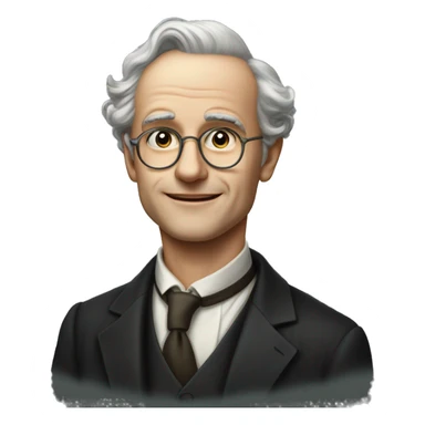 young European Nobel laureate of 1948, with dark heir  sticker