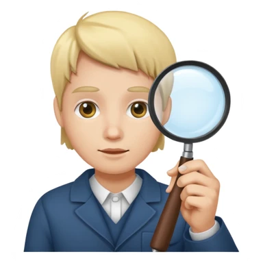 persona con lupa  sticker