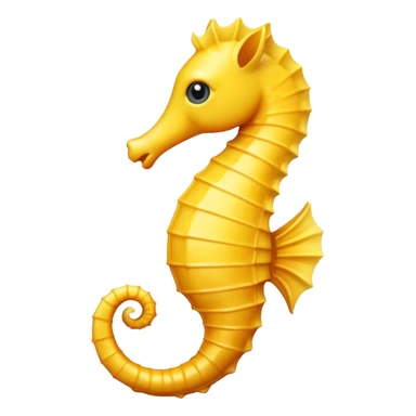 yellow seahorse sticker
