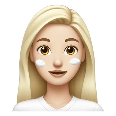 White Girl doing skincare sticker