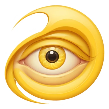 Thin Yellow swirl around an eye  sticker