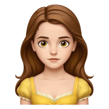 emma watson long hair as belle Cinematic Realistic sticker