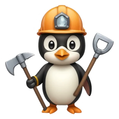 penguen madenci sticker