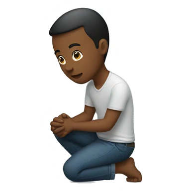 Person kneeling on one knee sticker