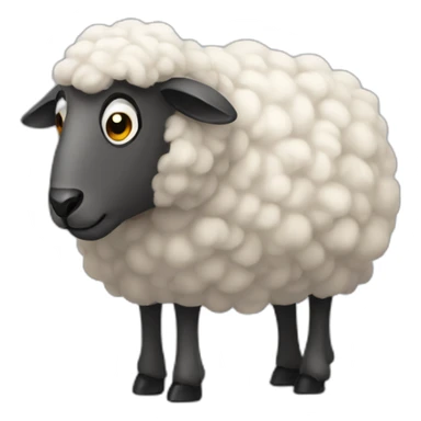 Strict sheep with short hair sticker