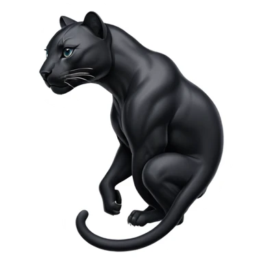 Black Panther puma logo sticker
