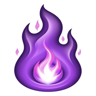 cartoonish purple flame sticker