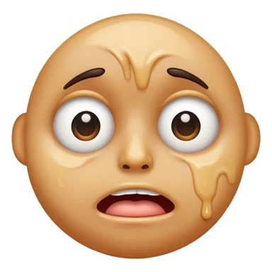 Emoji levant les yeux et bavants  sticker